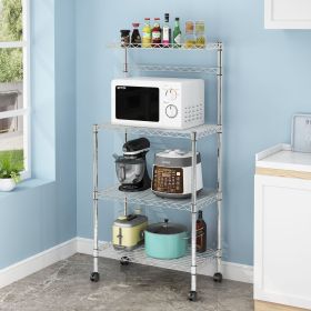 4 Layer Adjustable Kitchen Bakers Rack Shelf Microwave Oven Stand Storage Cart