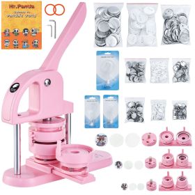 3-IN-1 Button Maker, 1/1.25/2.28 inch(25/32/58mm) Pin Maker, 300pcs Button Parts,Button Maker Machine with Panda Magic Book