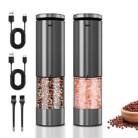 2PCS of electric salt and pepper grinders - battery-powered, adjustable for grinding fineness, suitable for home kitchens