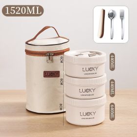 Microwave oven Dinnerware for Students Leakproof Food Container Stackable Bento Lunch Box Stainless Steel Lunch Container with L (Ships From: China, Color: 3 Layers White)